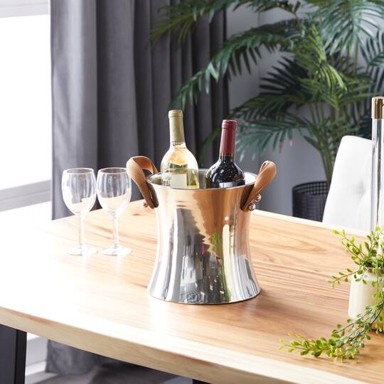 11" Stainless Steel Contemporary Wine Bucket